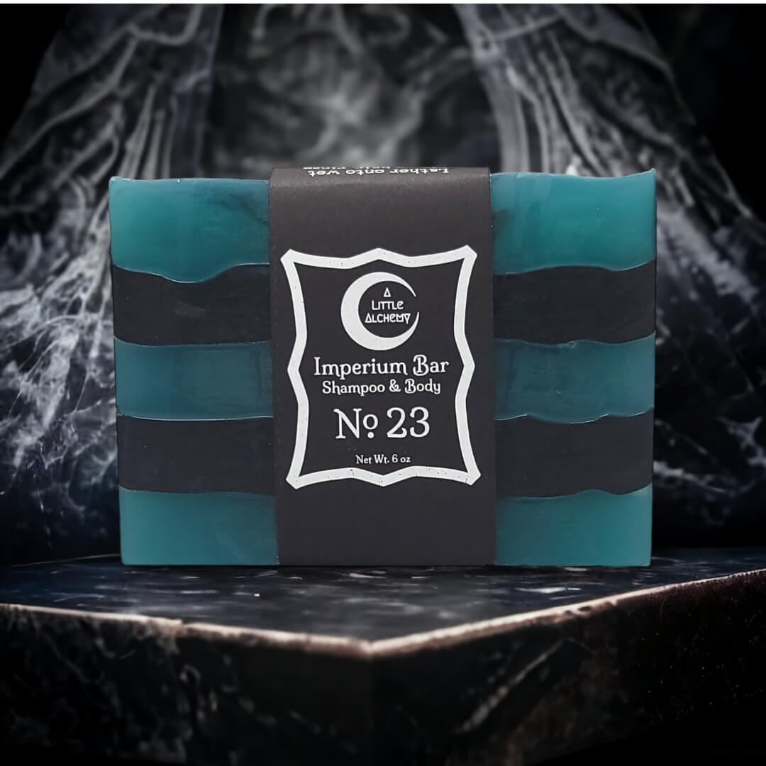 imperium shave, body, and shampoo bar in the scent #23.