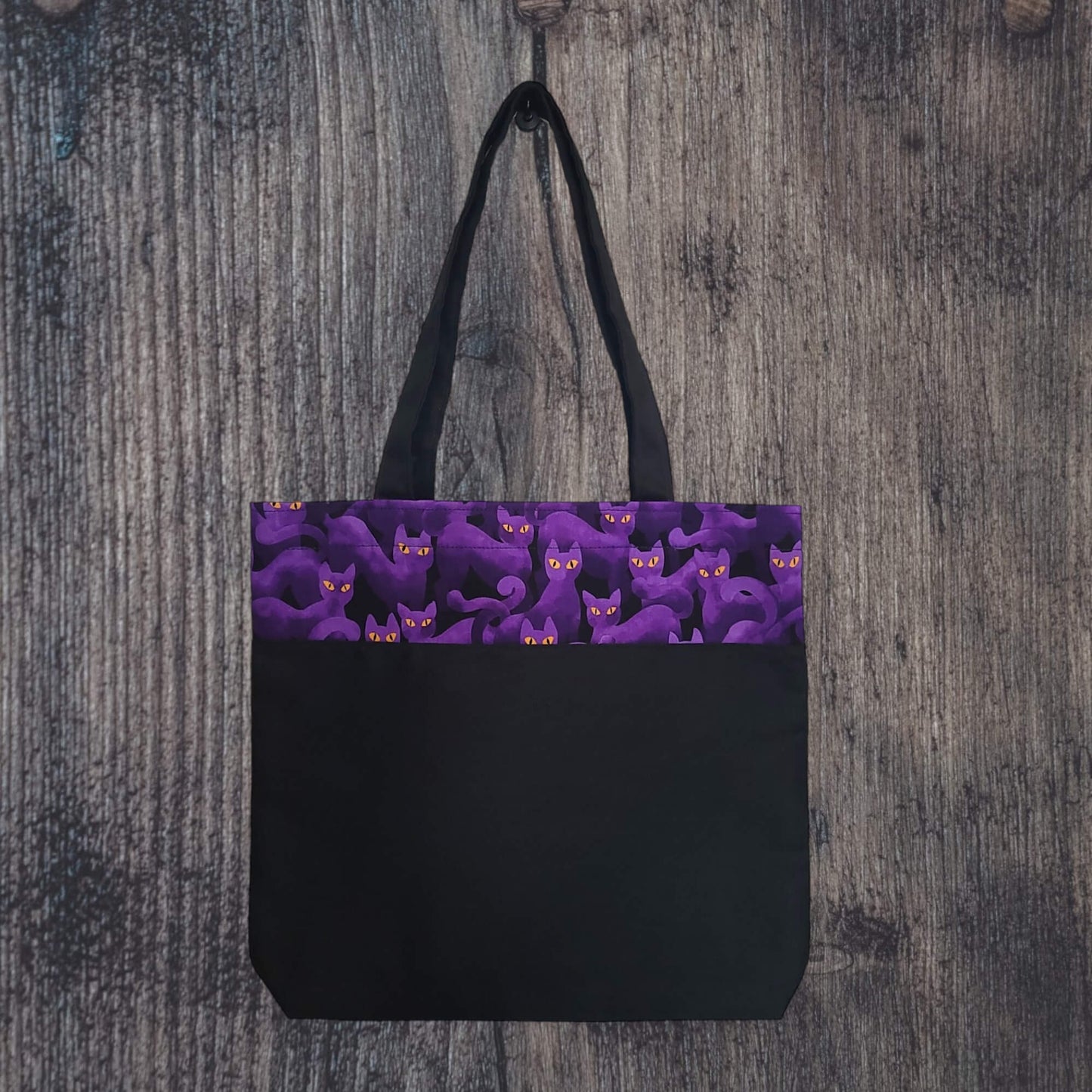 our accent tote bag featuring our Familiars Gaze pattern.