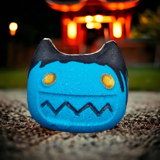 our goblin cat bath bomb in the scent Hollis