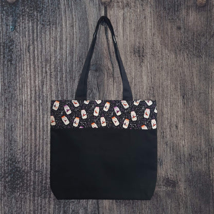 our accent tote bag featuring our Light the way pattern.