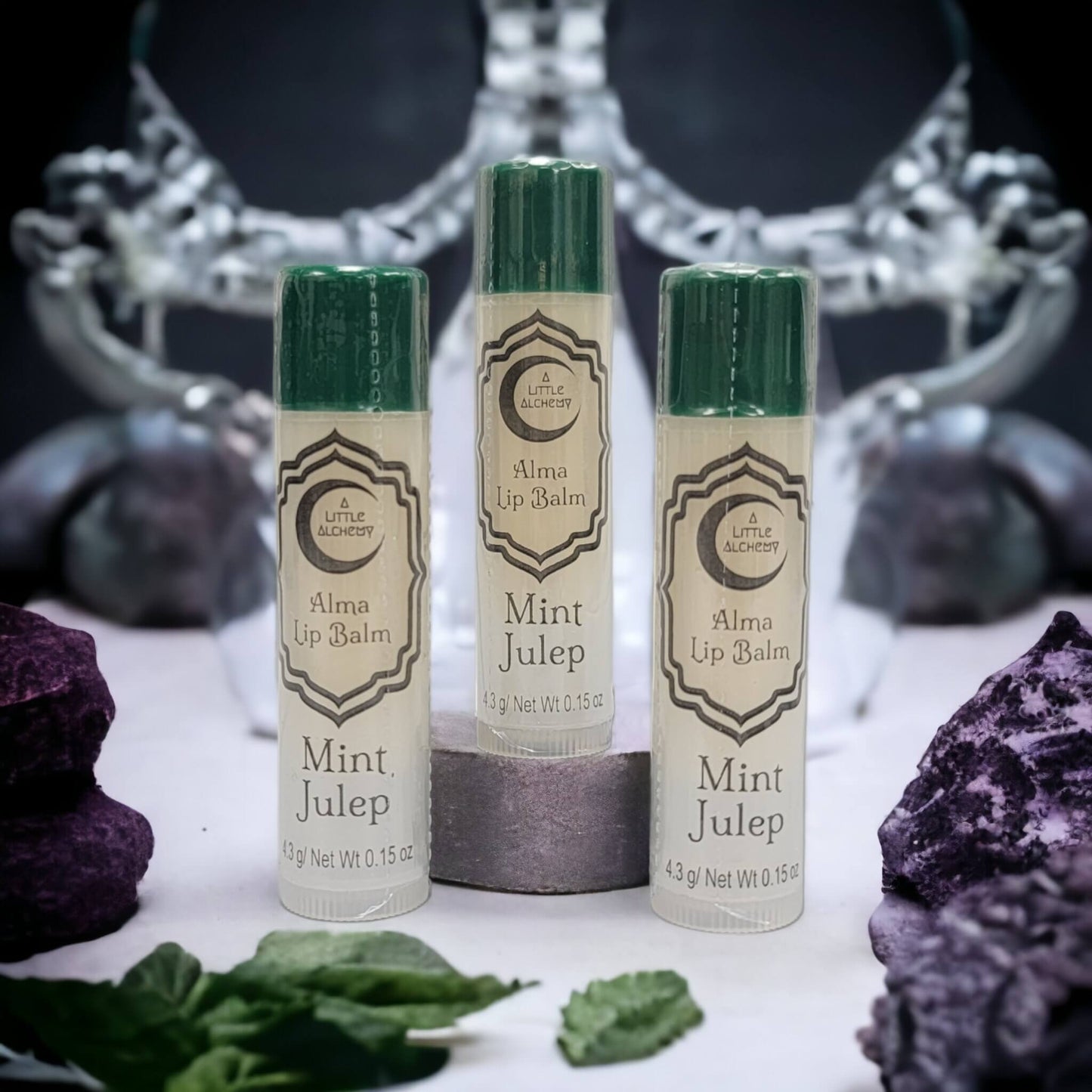 our nourishing lip balms in the flavor mint julep.