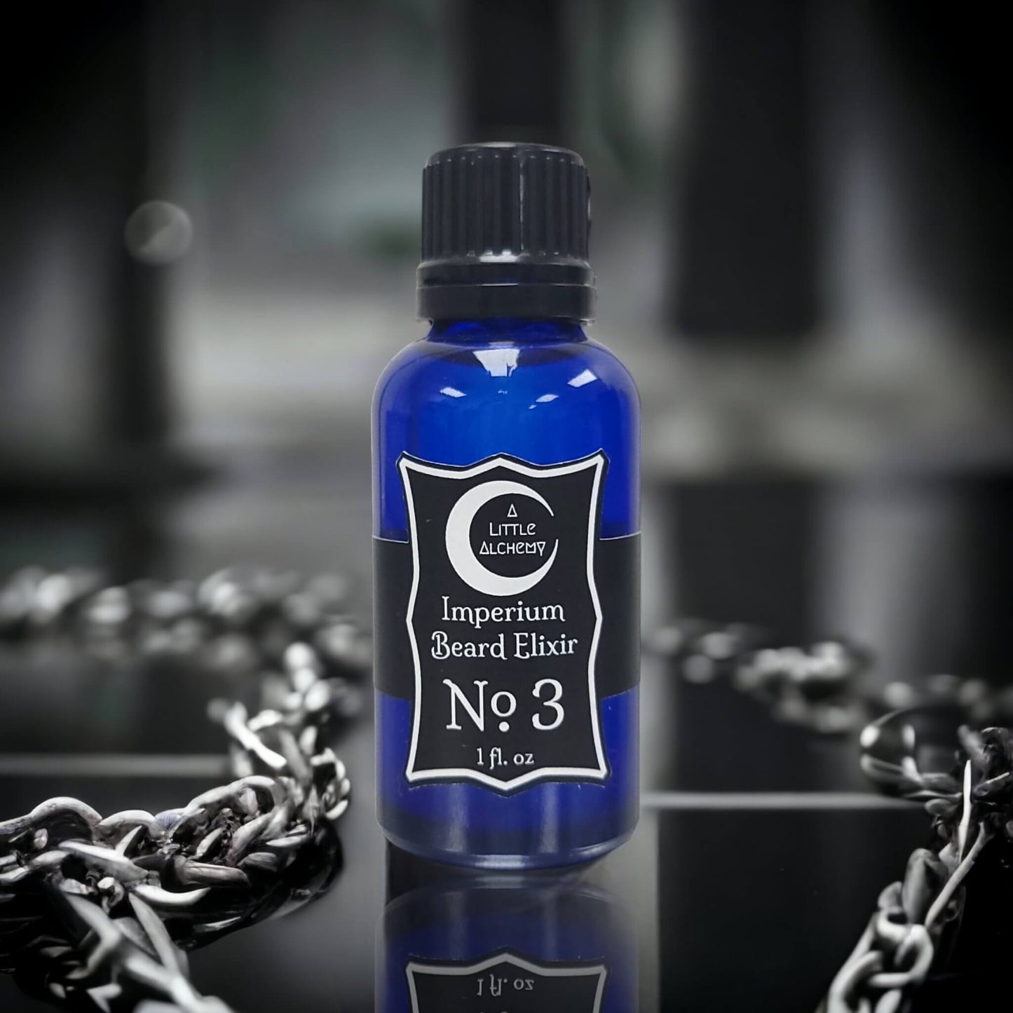 our imperium beard elixir in the scent #3.