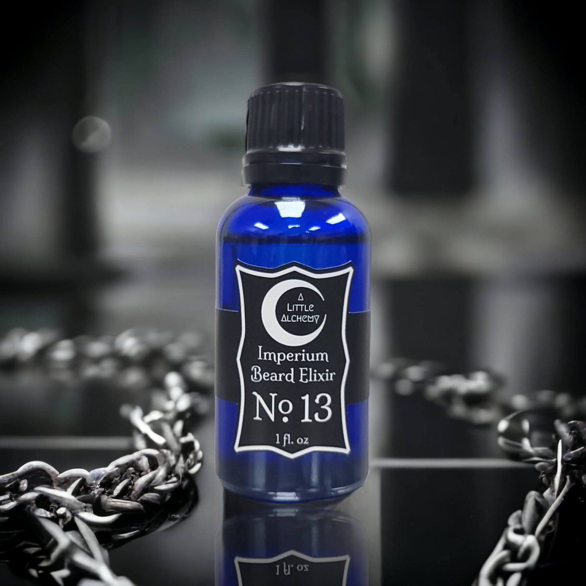 our imperium beard elixir in the scent #13.