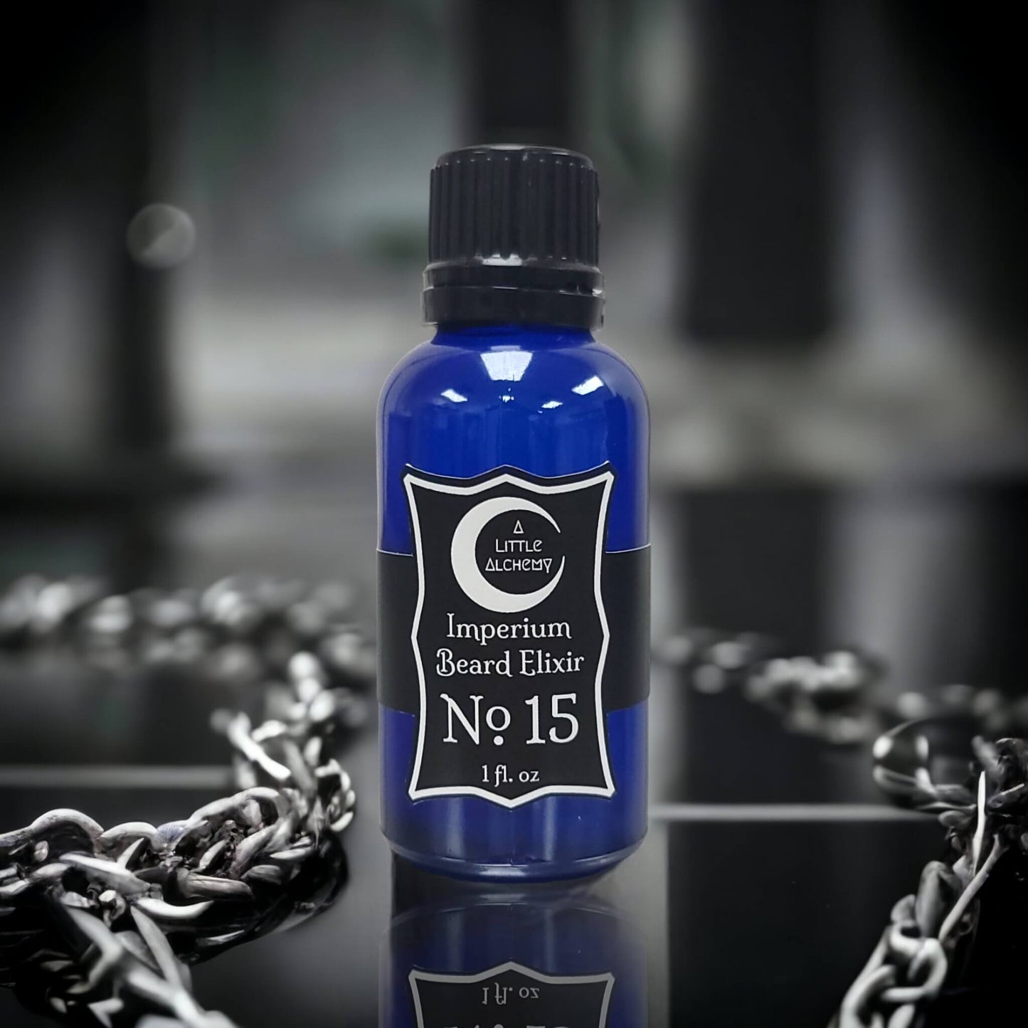 our imperium beard elixir in the scent #15.