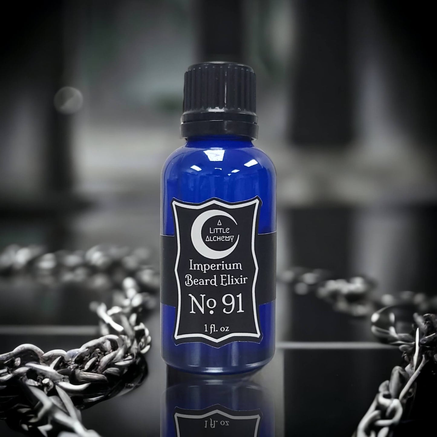 our imperium beard elixir in the scent #91.